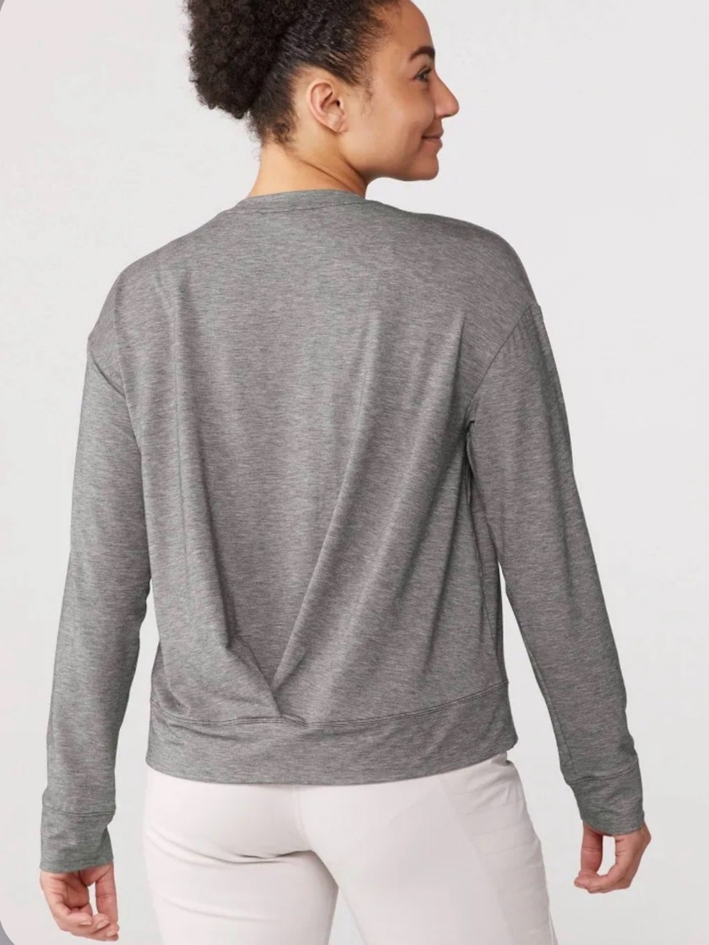 Patagonia Glorya Twist Top Long Sleeve Lighweight Shirt Gray